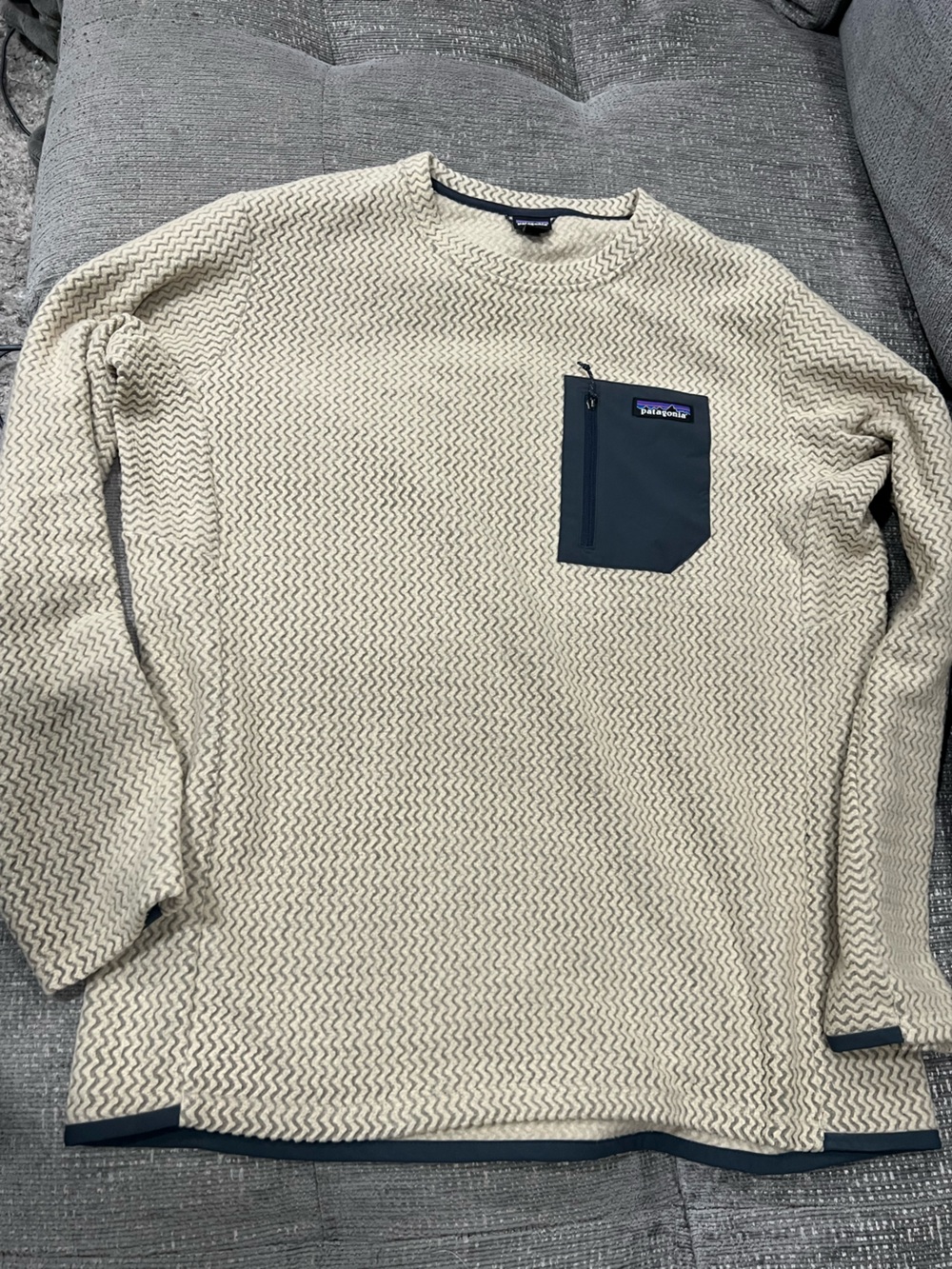 Patagonia Men's R1 Air Crew fleece pullover.